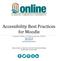 Accessibility Best Practices for Moodle