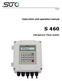 English. Instruction and operation manual S 460. Ultrasonic Flow meter