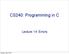 CS240: Programming in C. Lecture 14: Errors