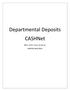 Departmental Deposits CASHNet. Office of the University Bursar