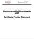 Commonwealth of Pennsylvania JNET. Certificate Practice Statement