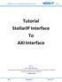 Tutorial StellarIP Interface To AXI Interface