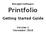 BeLight Software. Printfolio. Getting Started Guide