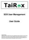 SOX User Management. User Guide