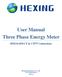 User Manual Three Phase Energy Meter
