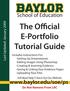 The Official E-Portfolio Tutorial Guide