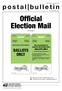 Contents. 2 postal bulletin ( ) COVER STORY Be Prepared Election and Political Mail on the Rise... 3