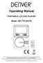 Operating Manual PORTABLE LCD DVD PLAYER. Model: MT-776 WHITE