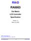 RA8863. Dot Matrix LCD Controller Specification. Version 1.2 March, 23, RAiO Technology Inc. Copyright RAiO Technology Inc.