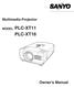 Multimedia Projector PLC-XT11 PLC-XT16 MODEL. Owner s Manual
