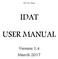 IDAT: User s Manual IDAT USER MANUAL