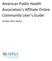 American Public Health Association s Affiliate Online Community User s Guide. October 2015 edition