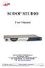 SCOOP STUDIO. User Manual