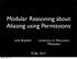 Modular Reasoning about Aliasing using Permissions