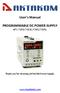 User s Manual PROGRAMMABLE DC POWER SUPPLY APS-7303/7303L/7305/7305L