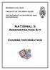 NATIONAL 5 Administration & it