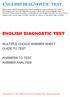 ENGLISH DIAGNOSTIC TEST