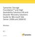 Symantec Storage Foundation and High Availability Solutions HA and Disaster Recovery Solutions Guide for Microsoft SQL Server 2008 and 2008 R2
