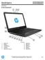 QuickSpecs. Overview. HP 240 G5 Notebook PC HP 250 G5 Notebook PC. HP 240 G5 Notebook PC