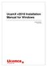 UcamX v2018 Installation Manual for Windows. Ucamco Software March 2018