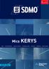 Mics KERYS FEATURE MAN-MACHINE INTERFACE MODULARITY / PROTECTION MEASUREMENTS / CONTROL ARCHITECTURE COMMUNICATION PRODUCT PLUS POINTS KER/GB-2004/1
