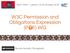W3C Permission and Obligations Expression (POE) WG