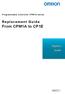 Programmable Controller CPM1A-series. Replacement Guide. From CPM1A to CP1E P083-E1-01