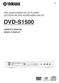 DVD-S1500 OWNER S MANUAL MODE D EMPLOI