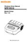 Windows Driver Manual SPP-R310 Mobile Printer Rev. 1.01