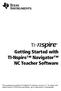 Getting Started with TI-Nspire Navigator NC Teacher Software