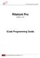 Ritelock Pro. icode Programming Guide. (Version 1.XX) 1 User Guide Ritenergy International, LLC