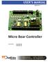 Micro Bear Controller USER S MANUAL ICM-MB-100 ICM-MB-110. Revision: 2. Covered Models: