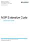 NSP Extension Code. Quick Start Guide. 630 Komas Drive Suite 200. Salt Lake City UT USA P +1 (801) F +1 (801)