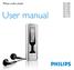 Philips audio player. User manual SA1100 SA1102 SA1103 SA1105 SA1106 SA1110 SA1115