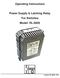 Operating Instructions. Power Supply & Latching Relay For Switches Model: RL manual_rl-6000_1016