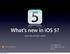 What's new in ios 5?