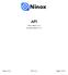 Ninox API. Ninox API Page 1 of 15. Ninox Version Document version 1.0.0