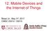 12. Mobile Devices and the Internet of Things. Blase Ur, May 3 rd, 2017 CMSC / 33210