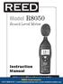 Model R8050. Instruction Manual. Sound Level Meter. reedinstruments. REED Instruments