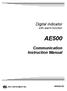Digital indicator with alarm function AE500. Communication Instruction Manual IMAE02-E3 RKC INSTRUMENT INC.