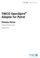 TIBCO OpenSpirit Adapter for Petrel Release Notes