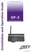 Installation and Operation Guide XP-3. Remote Control Processor V1.1 1