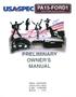 PRELIMINARY OWNER'S MANUAL
