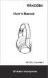 User s Manual. MODEL:ShareMe 5. Wireless Headphone
