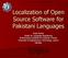 Localization of Open Source Software for Pakistani Languages