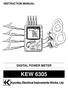 INSTRUCTION MANUAL DIGITAL POWER METER KEW Kyoritsu Electrical Instruments Works, Ltd.