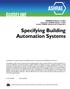 Specifying Building Automation Systems