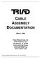 CABLE ASSEMBLY DOCUMENTATION