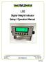 Digital Weight Indicator Setup / Operation Manual