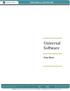 UNIVERSAL SOFTWARE. Universal Software. Data Sheet